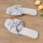 Damen Minimalistische Slippers mit dekorativem Schleifen-Design R&B
