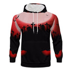 Herren Kapuzensweater mit kreativen Halloween-Motiv und lockerer Passform R&B