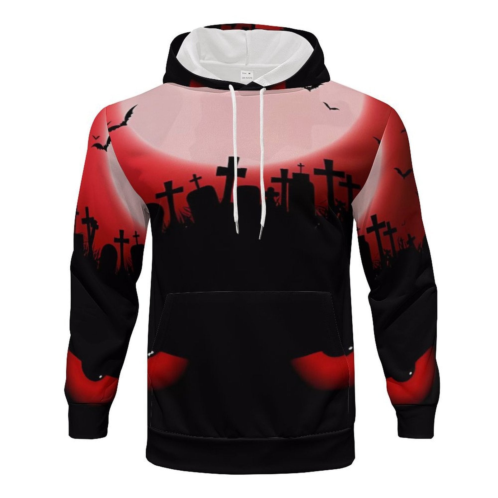 Herren Kapuzensweater mit kreativen Halloween-Motiv und lockerer Passform R&B