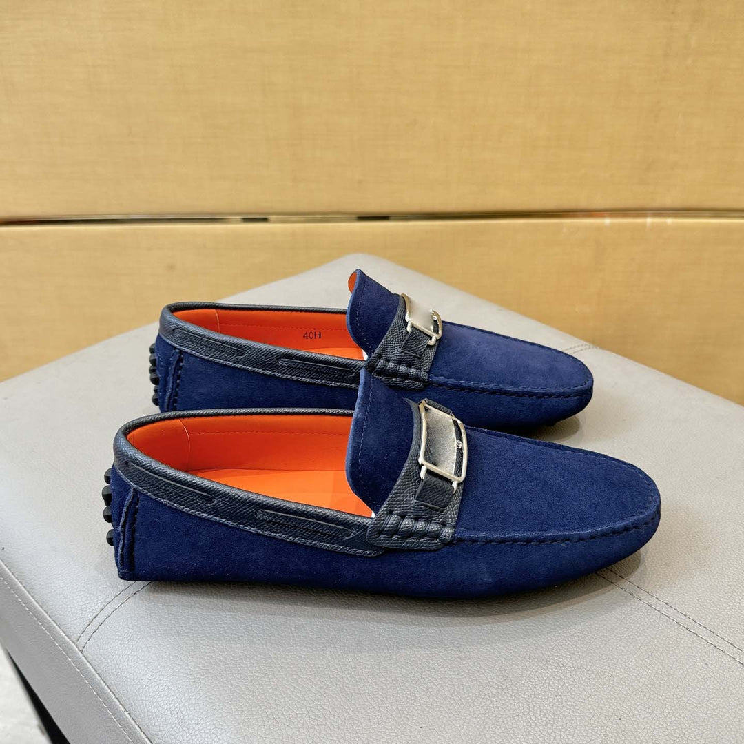 Damen Mokassins aus hochwertigem Wildleder mit elegantem Schnallen-Detail R&B