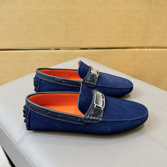 Damen Mokassins aus hochwertigem Wildleder mit elegantem Schnallen-Detail R&B