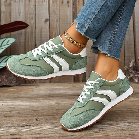 Damen Sportliche Retro-Sneaker mit atmungsaktivem Obermaterial und weicher Dämpfung R&B