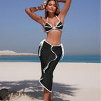 Damen Set bestehend aus Bikini und offenem Rock R&B