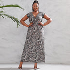 Damen Maxikleid mit floralen Mustern R&B