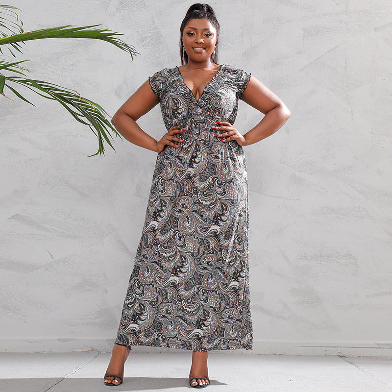 Damen Maxikleid mit floralen Mustern R&B