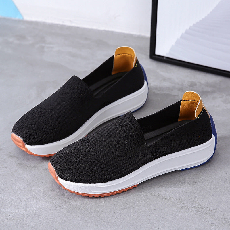 Damen Sportliche Slip-On Sneakers mit atmungsaktiver Netzstruktur R&B