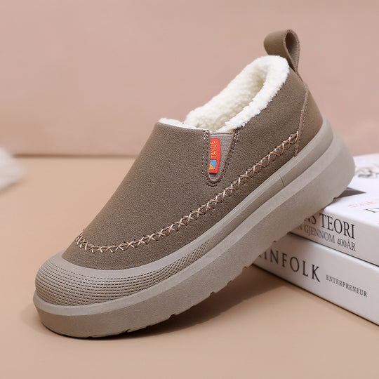 Damen Komfortable und warme Slip-On Hausschuhe mit kuscheligem Innenfutter R&B