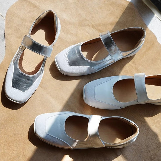 Damen bequeme Slip-On Schuhe mit verstellbarem Riemen und orthopädischer Innensohle R&B