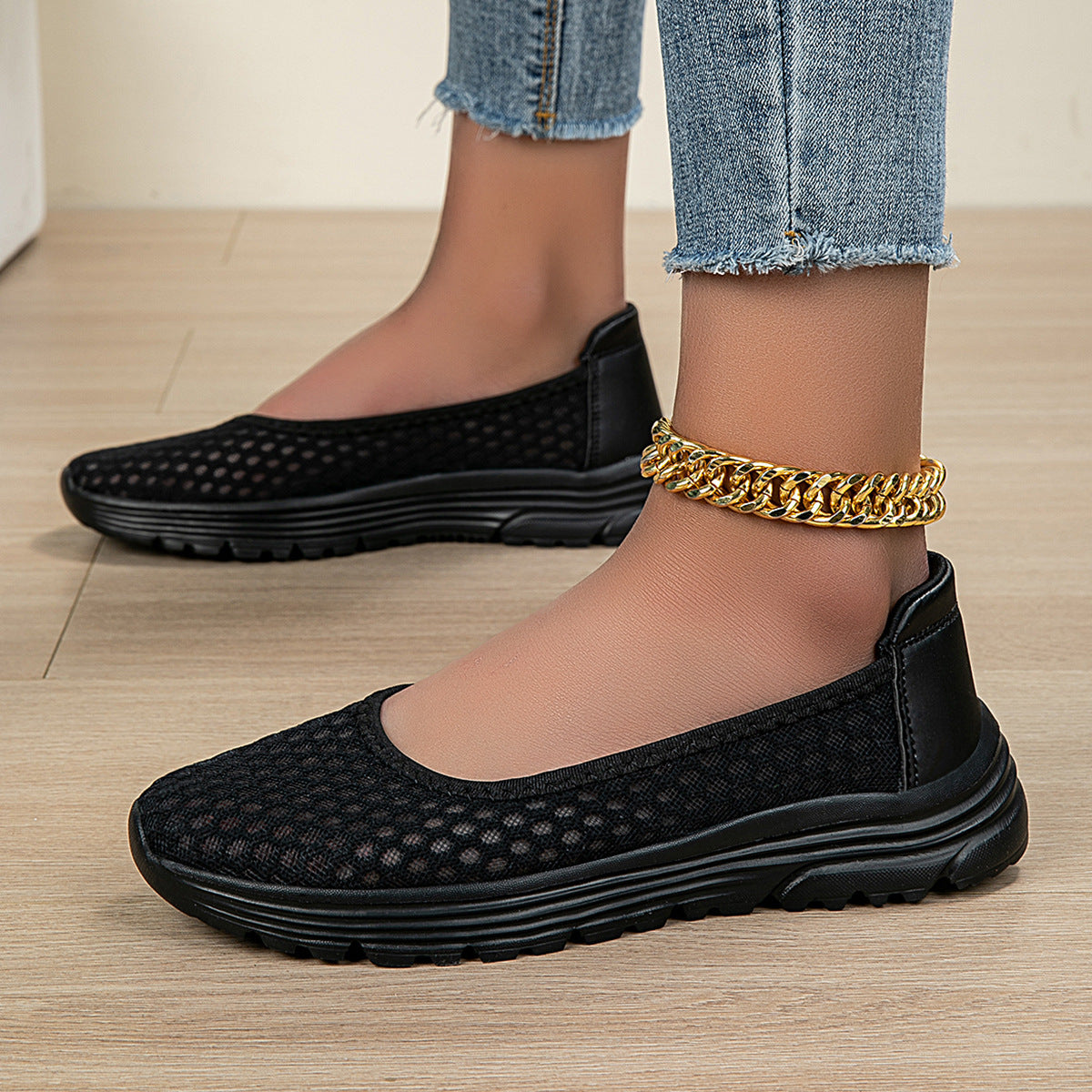 Damen Bequeme Freizeitschuhe mit atmungsaktiver Mesh-Oberfläche