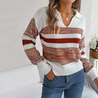 R&B | Gestreifter Strickpullover im Casual Look