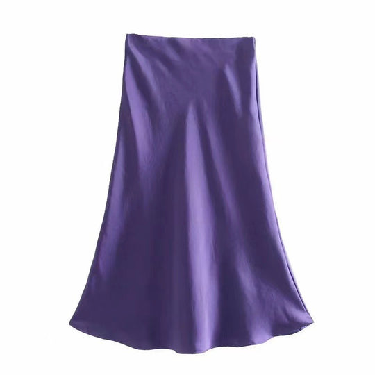 Damen Maxi-Rock aus fließendem Stoff mit elegantem Fall R&B