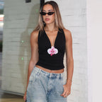 Damen Dekoratives und figurbetontes Top R&B