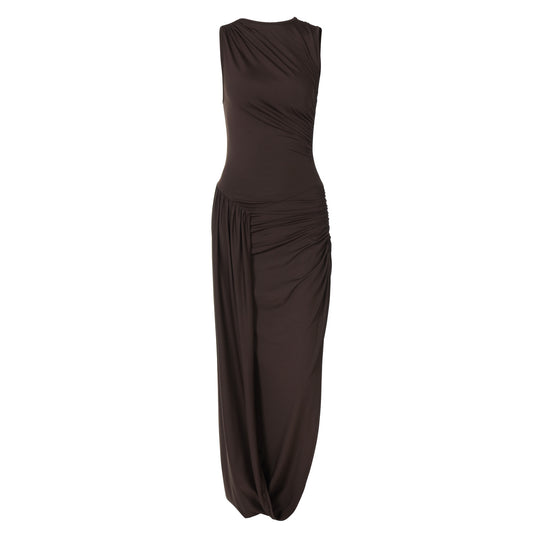 Damen Elegantes Maxikleid mit raffiniertem Wickeldesign R&B