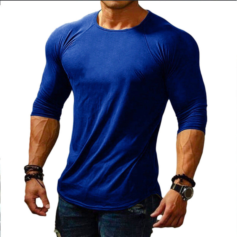 Herren körperbetontes Langarm-T-Shirt mit elastischem Tragekomfort R&B