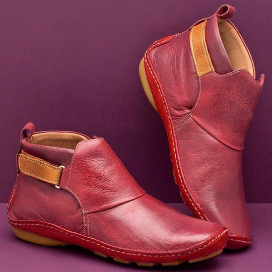 Damen elegante Stiefeletten aus hochwertigem mit modischem Riemen R&B