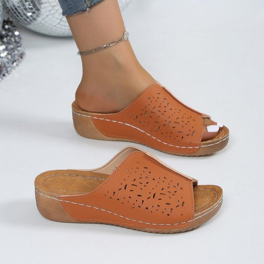 Damen Komfortable Clogs mit perforiertem Design und rutschfester Sohle R&B
