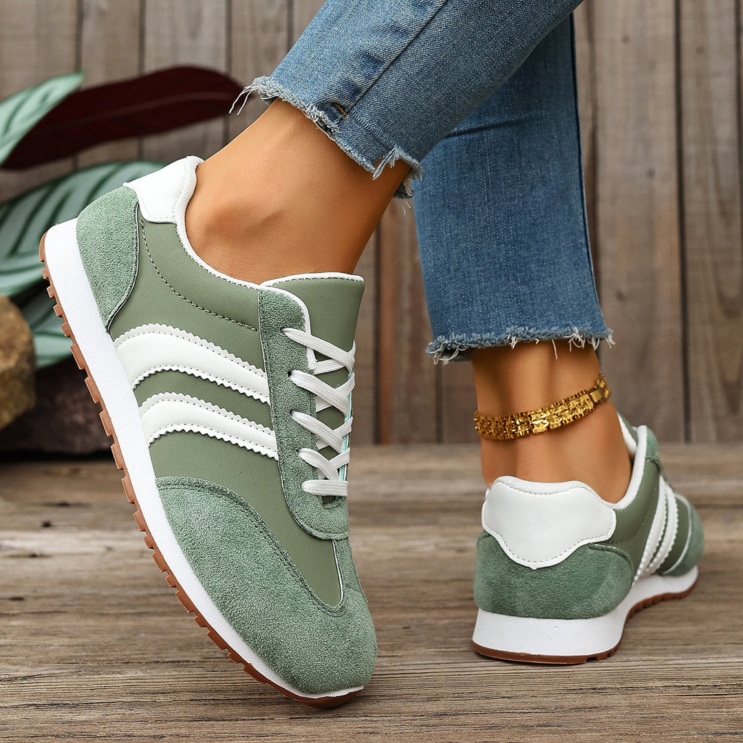 Damen Sportliche Retro-Sneaker mit atmungsaktivem Obermaterial und weicher Dämpfung R&B