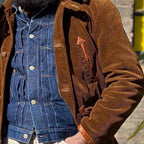 Herren cordjacke mit praktischem Taschen-Detail und Knopfverschluss