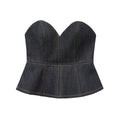 Damen Denim Korsett Top