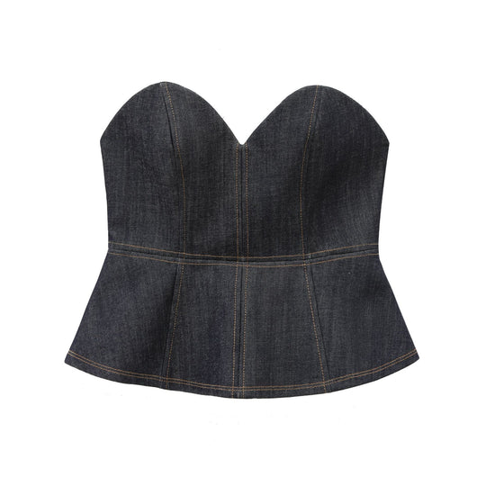 Damen Denim Korsett Top R&B