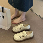 Damen Clogs mit modischem Riemenverschluss und rutschfester Sohle R&B
