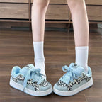 Damen Sportliche Sneakers mit modischem Leo-Muster und bequemer Dämpfung R&B