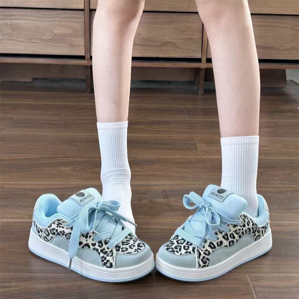 Damen Sportliche Sneakers mit modischem Leo-Muster und bequemer Dämpfung R&B