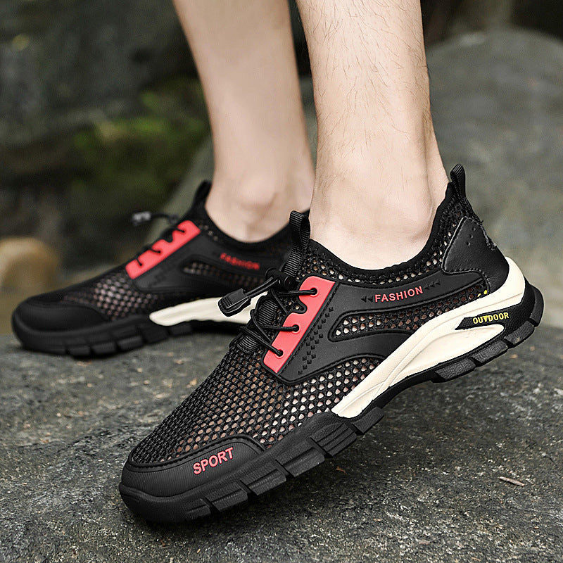 Damen Atmungsaktive Sportliche Sneaker mit Schnellverschluss R&B