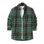 Herren Flanellhemd mit modernem Karo-Muster und Brusttasche R&B