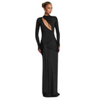 Damen Modisches Maxikleid mit asymmetrischem Ausschnitt R&B