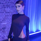 Damen Elegantes Wickelkleid mit langen Ärmeln und Raffungen R&B