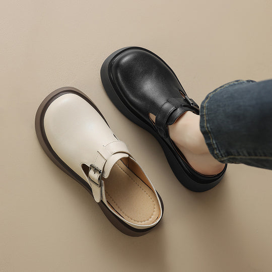 Damen Komfortable Clogs mit modischer Schnallenverzierung und rutschfester Sohle R&B