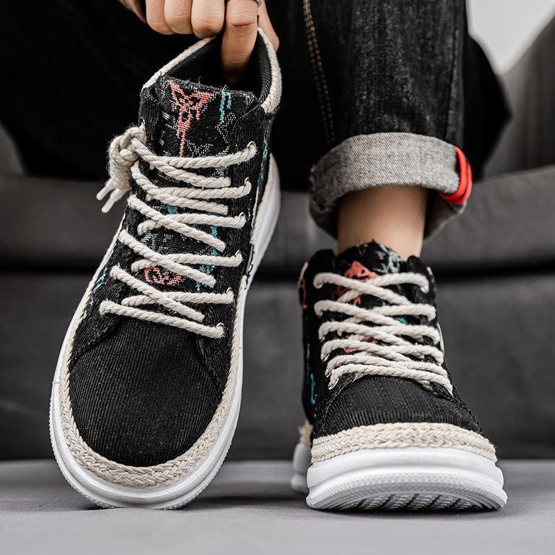 Damen Hohe Sneakers mit gesticktem Design und flexibler Sohle R&B