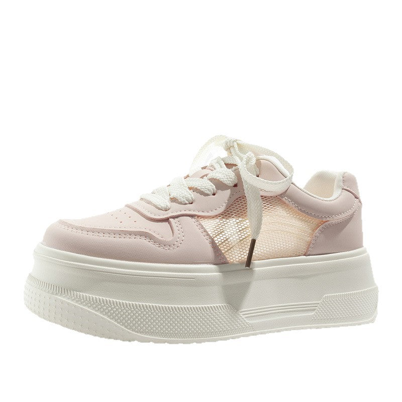 Damen Plattform Sneakers mit atmungsaktivem Mesh-Obermaterial und modischem Design