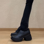 Damen Chunky Platform Clogs mit strukturiertem Absatz