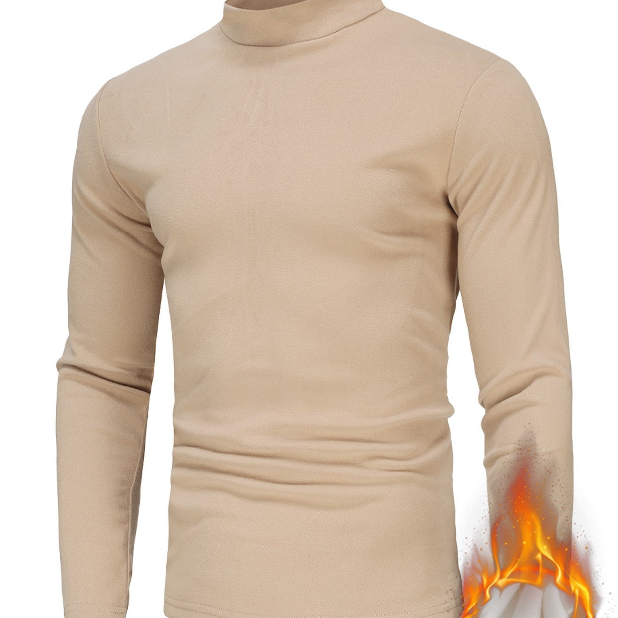 Herren Langärmliges Turtleneck Shirt mit atmungsaktivem Material