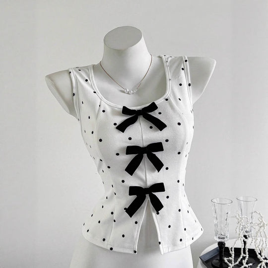 Damen Top mit Rüschendetails und Schleifen R&B