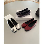 Damen Ballerinas mit verspieltem Punktedesign und bequemem Fußbett
