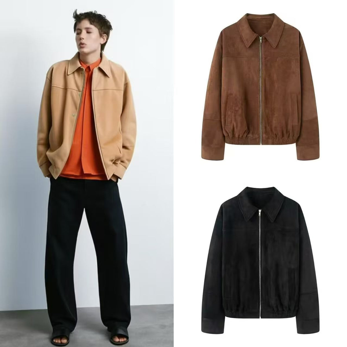 Damen modische Steppjacke mit elastischem Bund und praktischen Taschen R&B
