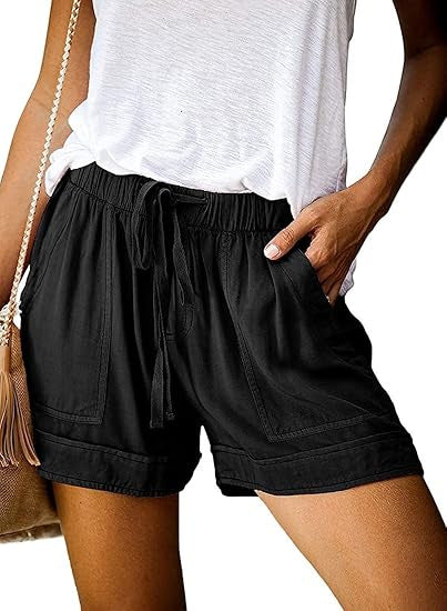 Damen Freizeithosen mit elastischem Bund und praktischen Taschen R&B