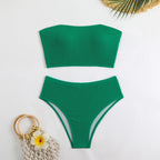 Damen Bandeau-Bikini-Set mit hochgeschnittenen Höschen R&B