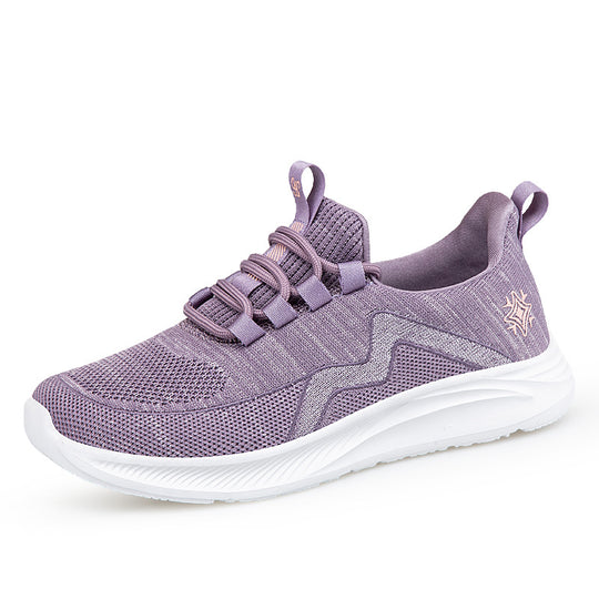 Damen Sportliche Lauf- und Freizeitschuhe mit atmungsaktivem Obermaterial und elastischem Einstiegsdesign R&B