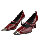 Damen elegante Slingback-Pumps mit spitzem Zehenbereich und glitzerndem Obermaterial R&B