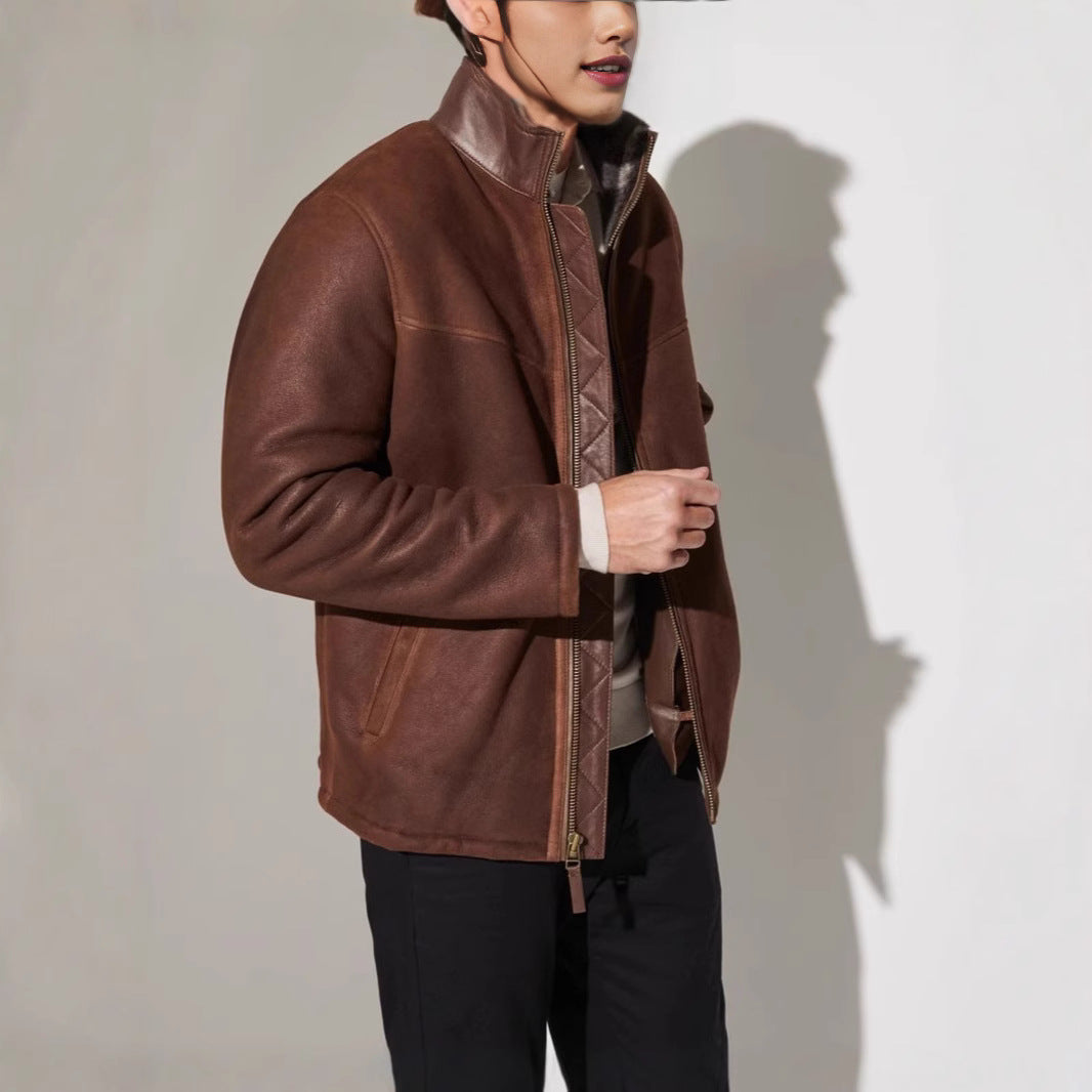 Herren hochwertige jacke mit elegantem Steppdesign R&B