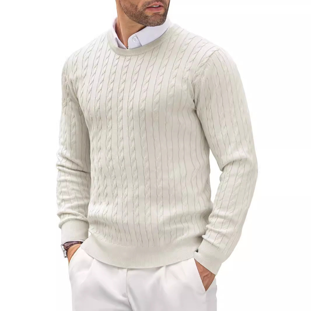 Herren Strickpullover mit Strukturiertem Zopfmuster R&B