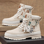 Damen modische und robuste Schnürboots aus strapazierfähigem Material mit einzigartigem Design R&B
