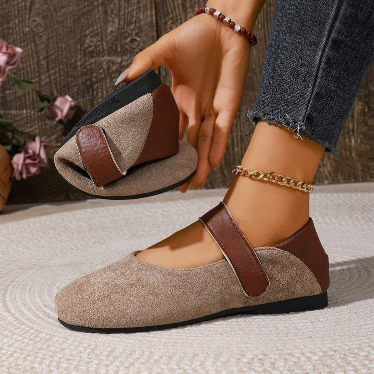 Damen Komfortable Ballerinas mit elastischem Riemen R&B