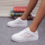 Damen Sportliche Sneaker mit luftdurchlässigem Spitze-Design R&B