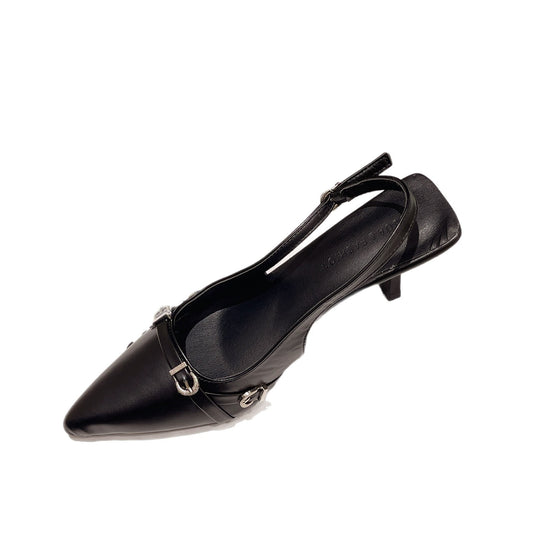 Damen Slingback High Heels mit eleganter Schnallenverzierung R&B