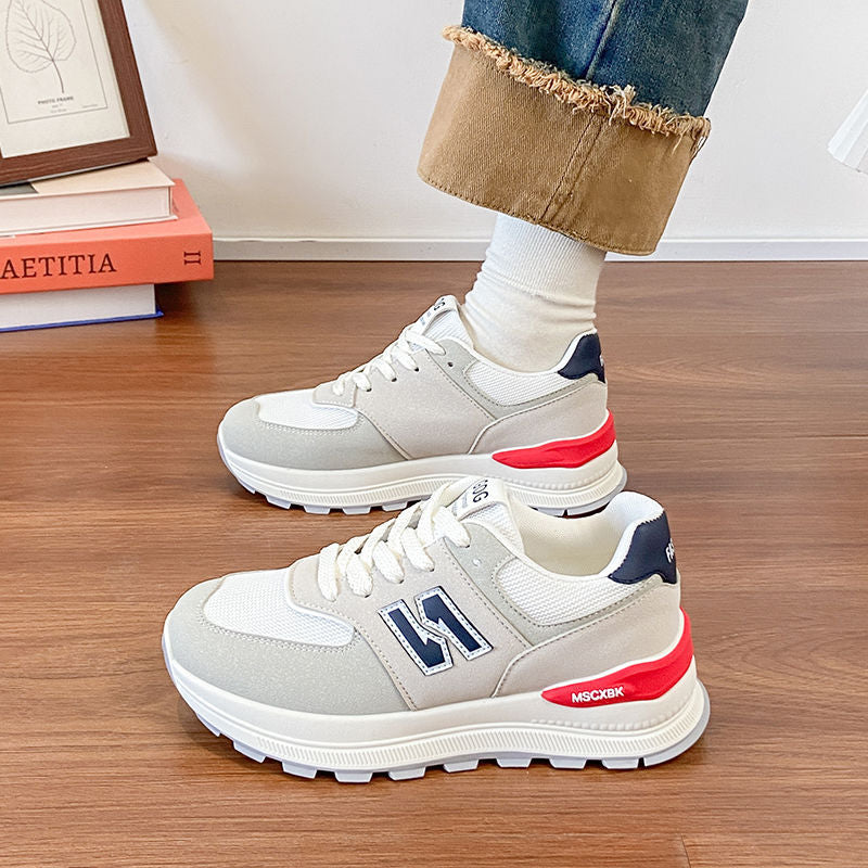 Damen Sportliche Sneaker mit strickbarem Kragen und bequemer Dämpfung R&B